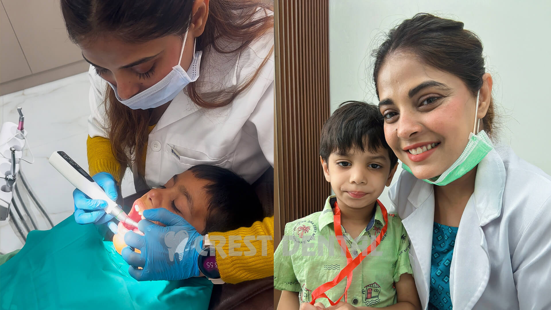 Pediatric dentistry for kids at Crest Dental Sector 63 Gurgaon - child-friendly dental care
